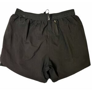 Nike Dri-Fit Black Running Shorts Mens Large Liner Zip Pocket Performance 5"